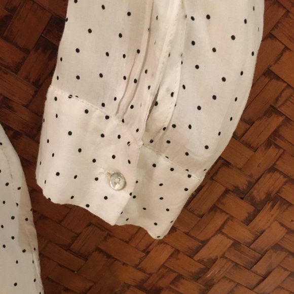 Itty Bitty Polka Dot Button Down Bamboo Dress Shirt In Medium - Picture 5 of 10